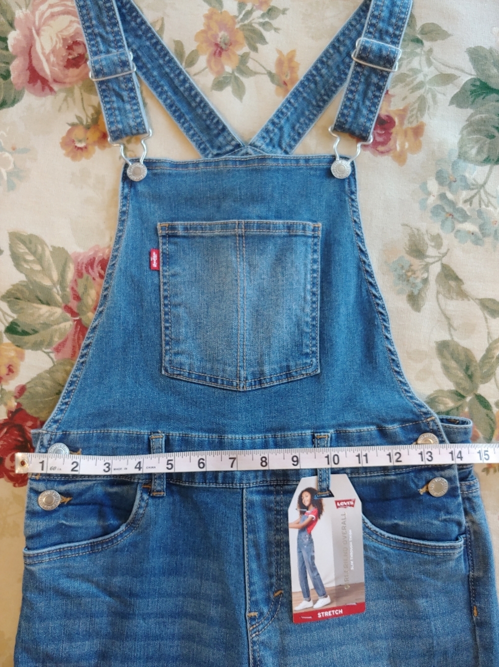 Levi's Blue Classic Denim Girl's Overalls Size 14 NWT - Picture 7 of 15